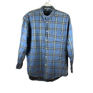 J Rigging Sportswear Flannel‎ Size L Blue Shirt